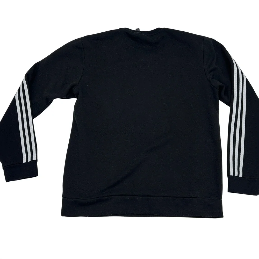 Adidas Primegreen 3-Stripe Crewneck Sweatshirt Mens Large Black Embroidered
